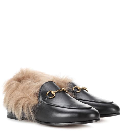 gucci loafer damen sale|gucci fur lined loafer.